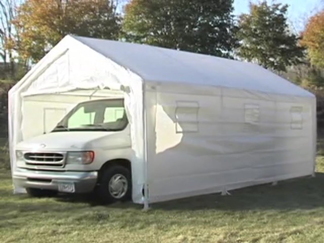 10x20' Hercules Snow Load Canopy Shelter / Garage White  - image 2 from the video